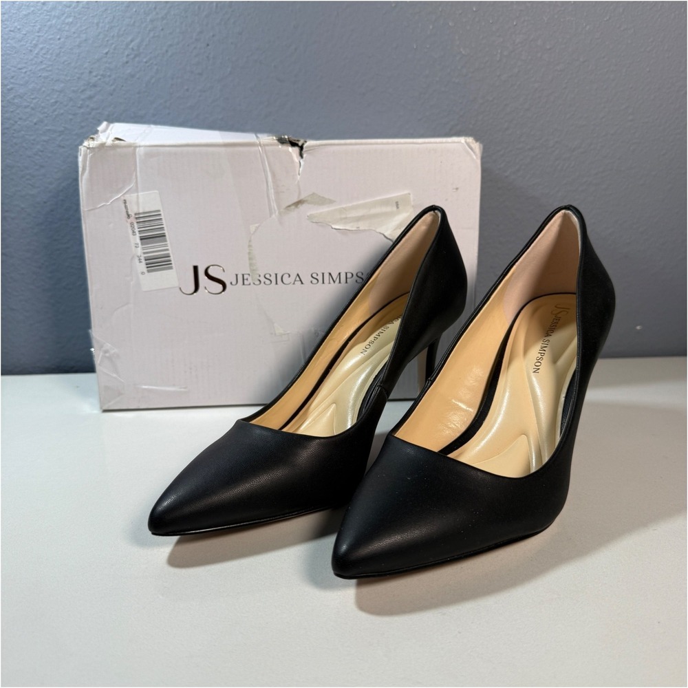 Jessica Simpson Apelhan Pumps Women 6.5 Black  Stiletto Toe - Picture 3 of 7